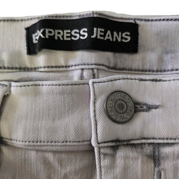 Express Gray Bleached Mid-Rise Jegging Jeans Leggings – Women’s Size 8 Reg  (8R) - Picture 3 of 6
